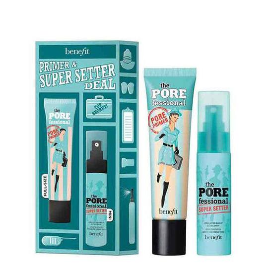Benefit Primer & Super Setter Deal Pore primer & makeup setting spray set