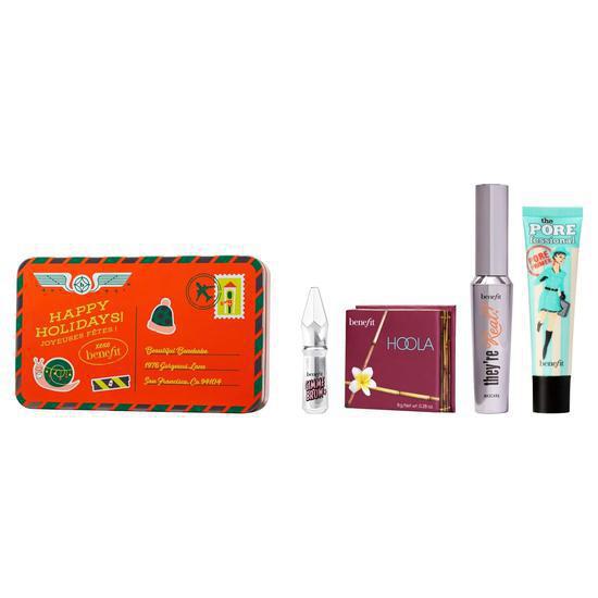 Benefit Totally Glam Telegram Gift Set Full-size primer + matte bronzer + lengthening mascara + mini brow gel