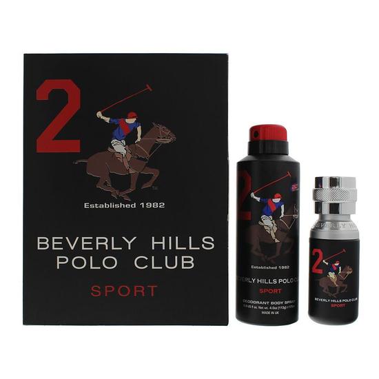 Beverly Hills Polo Club Sport 2 2 Piece Gift Set: Eau De Toilette 50ml Deodorant Spray 175ml 50ml