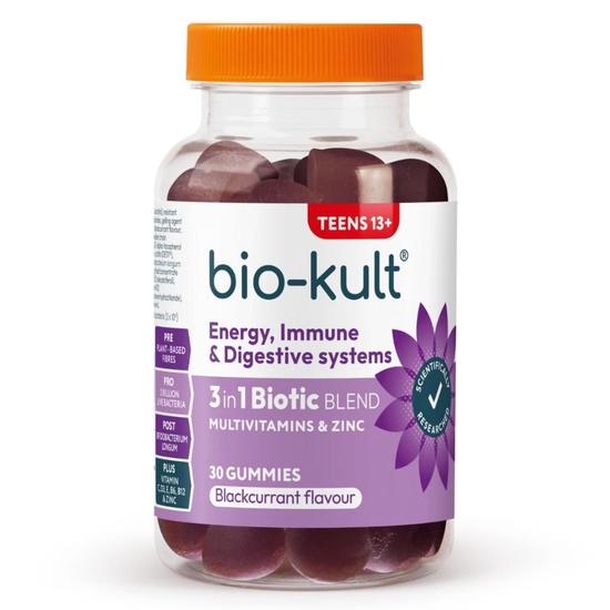Bio-Kult 3-in-1 Biotic Blend Teen Blackcurrant Gummies 30 Gummies
