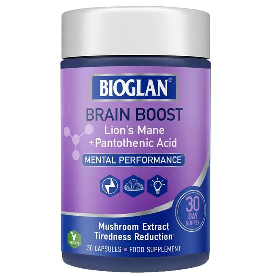 Bioglan Brain Boost Mushroom Extract Tiredness Reduction