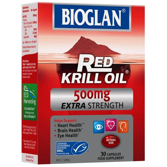 Bioglan Red Krill Oil Extra Strength 500mg Capsules