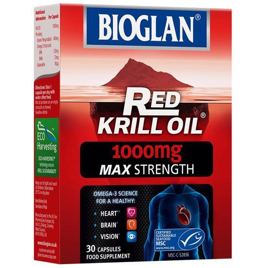 Bioglan Red Krill Oil Max Strength 1000mg Capsules