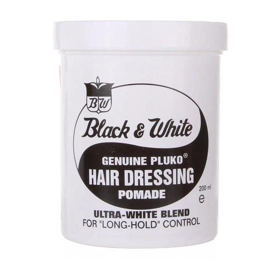 Black & White Genuine Pluko Hair Dressing Pomade 200ml