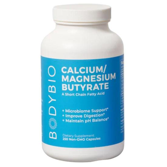 BodyBio Butyrate Cal-Mag Capsules 250 Capsules