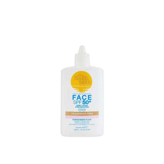 Bondi Sands Face Tinted Sunscreen Fluid Fragrance-Free SPF 50+ 50ml