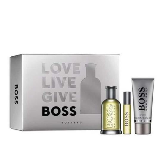 Boss Bottled Eau De Toilette Gift Set 100ml + 10ml Eau De Toilette + 100ml Shower Gel