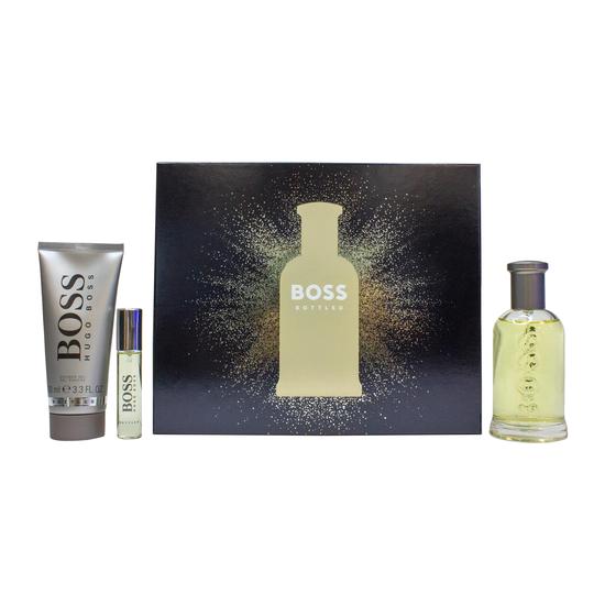 Boss Bottled Gift Set 100ml Eau De Toilette + 100ml Shower Gel + 10ml Eau De Toilette