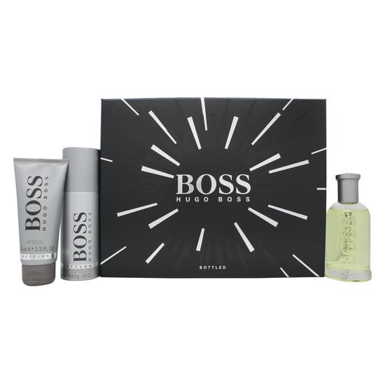 Boss Bottled Gift Set 100ml Eau De Toilette + 100ml Shower Gel + 150ml Deodorant Spray