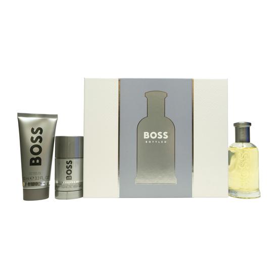 Boss Bottled Gift Set 100ml Eau De Toilette + 100ml Shower Gel + 75g Deodorant Stick