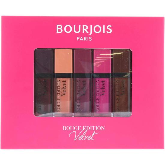 Bourjois Rouge Edition Velvet Lipstick 5 Piece Box Set 5 Shades
