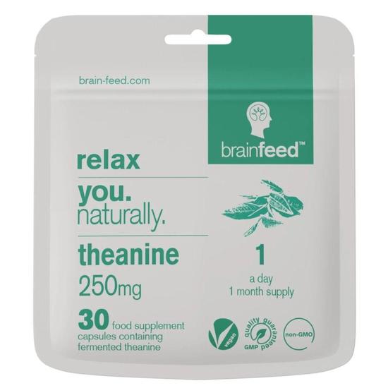 Brain Feed Relax Natural Theanine 250mg Capsules 30 Capsules