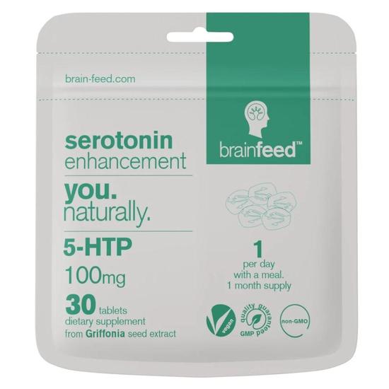 Brain Feed Serotonin Enhancement 5-HTP Tablets 30 Tablets