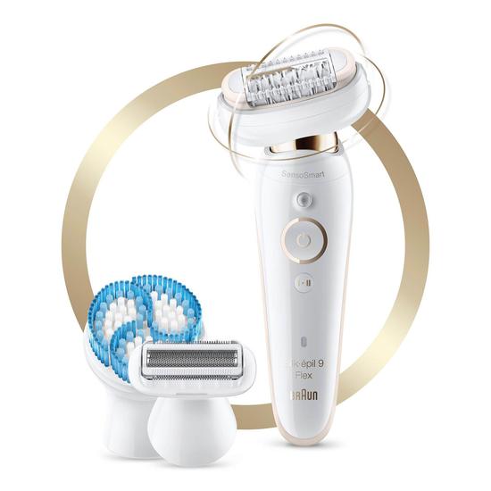 Braun 9010 Silk Epil 9 Epilator White/Gold