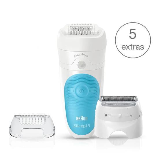 Braun Silk Epil 5 SensoSmart 5/890 Wet & Dry Epilator with 5 extras including shaver head