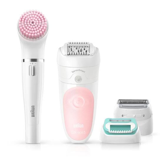 Braun Silk Epil Beauty Set 5 5/875 BS Wet & Dry Epilator With 3 extras including Braun FaceSpa