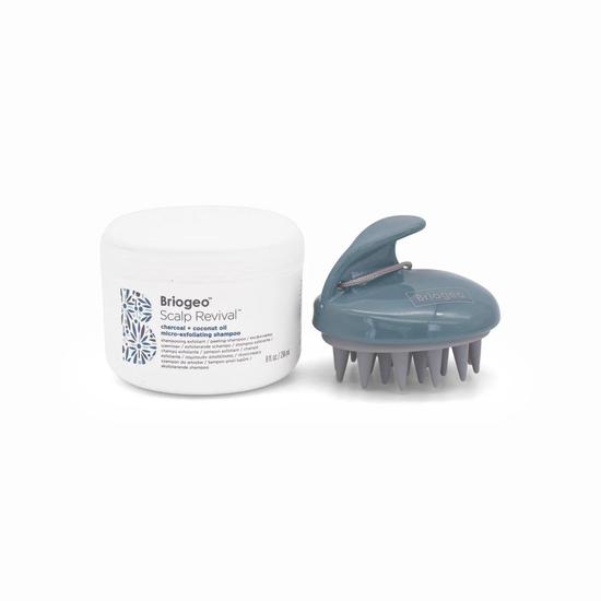 Briogeo Scalp Saviours Scalp Revival Shampoo + Scalp Massager Gift Set Imperfect Box