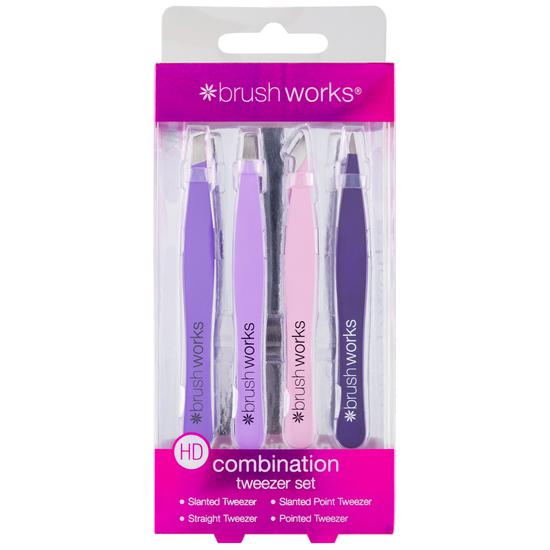 Brushworks HD Combination Tweezer Set Mixed