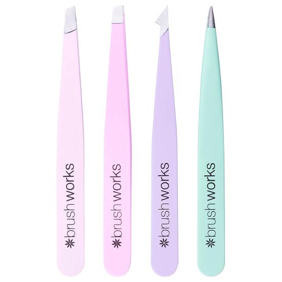 Brushworks HD Combination Tweezer Set Pastels