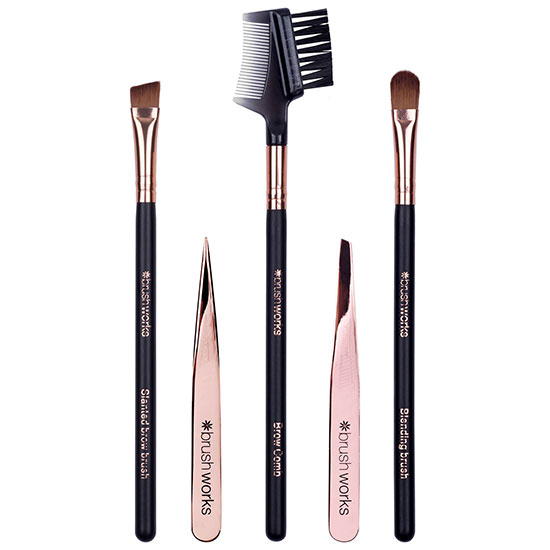 Brushworks Luxury Brow Set Rose Gold