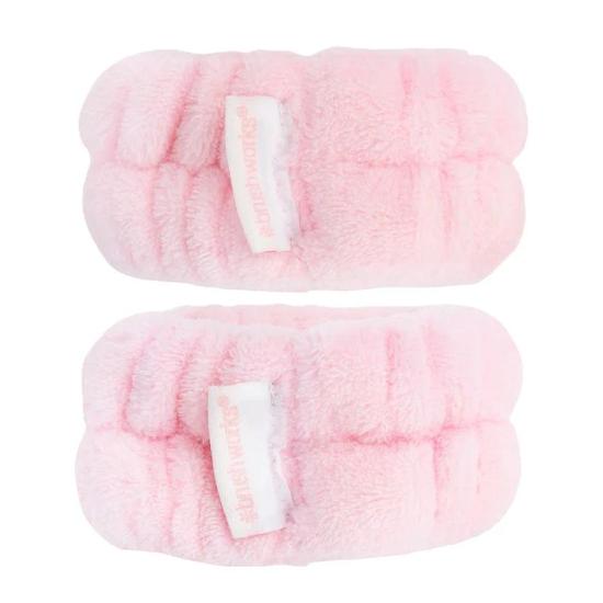 Brushworks Microfibre Wrist Wash Bands Pink