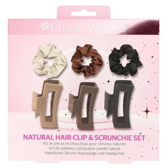 Brushworks Natural Hair Clip & Scrunchie Set