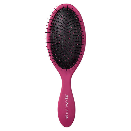 Brushworks Oval Detangling Hair Brush Pink