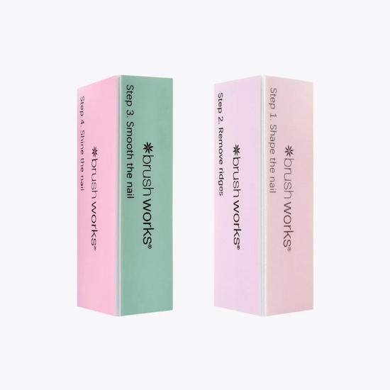 Brushworks Pastel Nail Buffing Blocks 2 Pack