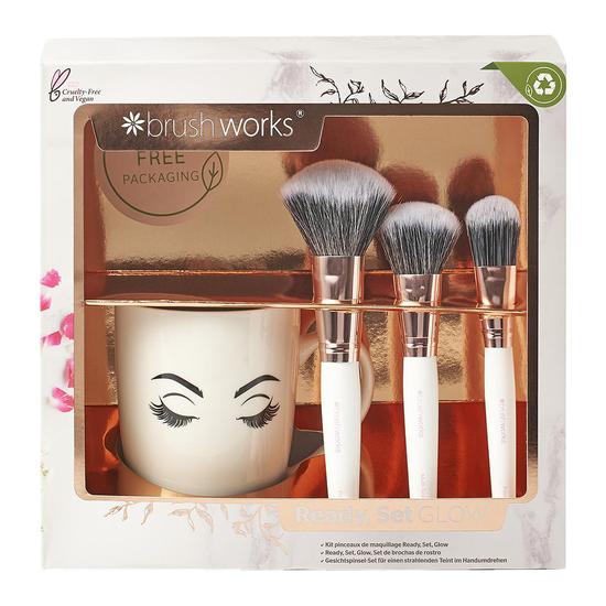 Brushworks Ready, Set GLOW Face Brush Set