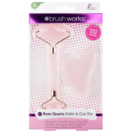 Brushworks Rose Quartz Resin Massage Set