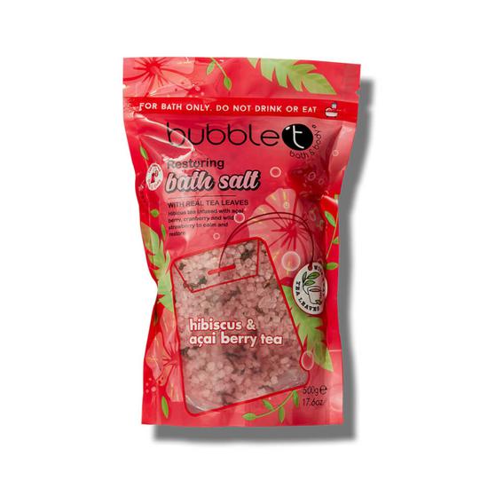 Bubble T Bath Salts Hibiscus & Acai Berry Tea 500g