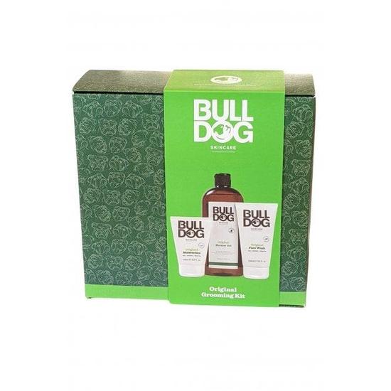 Bulldog Skin Care For Men Original Grooming Kit Shower Gel 500ml Moisturiser 100ml, Face Wash 150ml