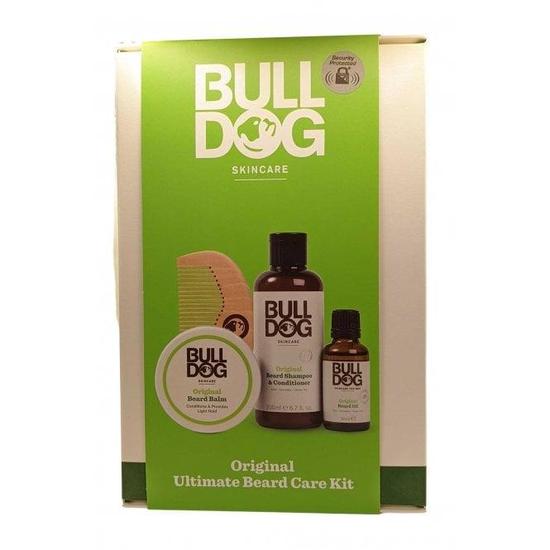 Bulldog Skin Care For Men Original Ultimate Beard Care Kit Beard Shampoo, Oil Balm, Comb