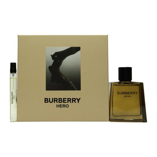 BURBERRY Hero Gift Set: 100ml Eau De Parfum + 10ml Eau De Parfum Travel Spray