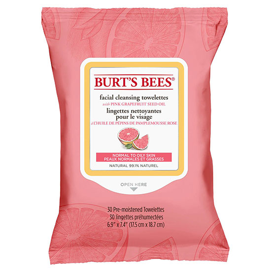 Burt's Bees Facial Cleansing Pink Grapefruit Towelettes 30