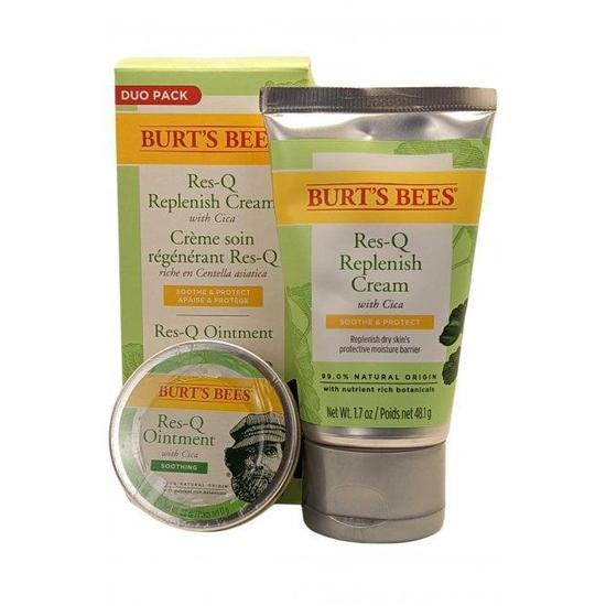 Burt's Bees Skin Care Set Res-Q Ointment 17g & Replenish Cream 48g Soothe & Protect