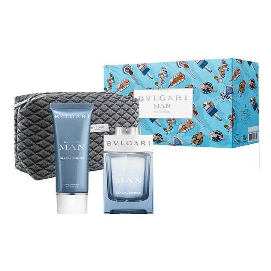 Bvlgari Man Glacial Essence Gift Set 100ml Edp & 100ml Aftershave Balm