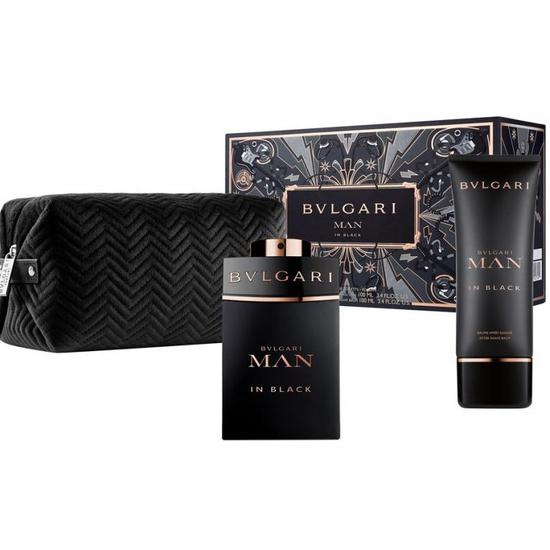 Bvlgari Man In Black Pour Homme Gift Set 100ml Edp & 100ml Aftershave Balm