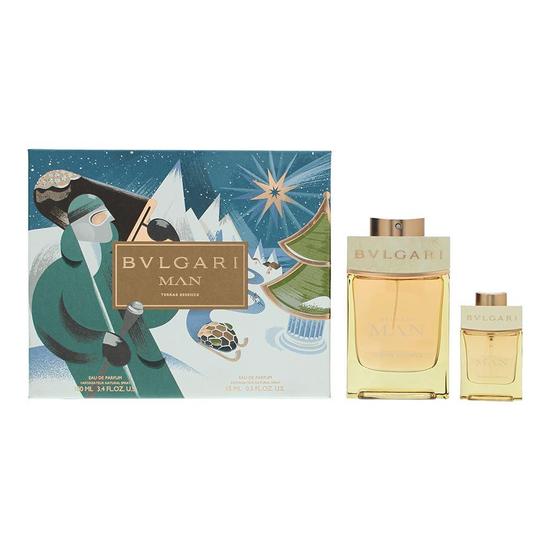 Bvlgari Man Terrae Essence Eau De Parfum 100ml + 15ml Gift Set For Him