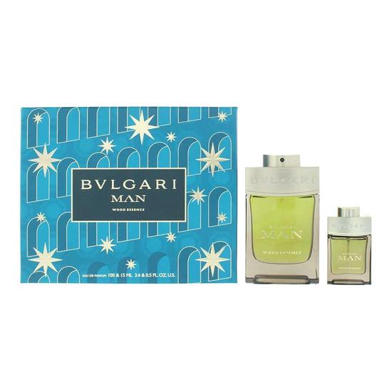 Bvlgari Man Wood Essence Eau De Parfum 100ml + Eau De Parfum 15ml Gift Set