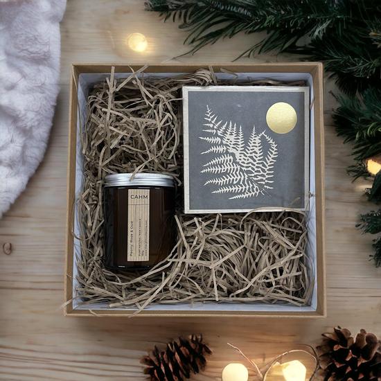 CAHM Candle & Black Fern Matches Gift Set