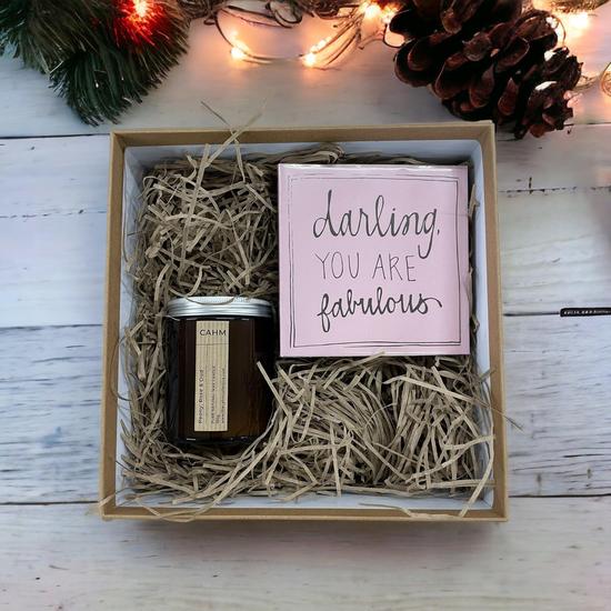 CAHM Candle & Darling You Are Fabulous Matches Gift Set