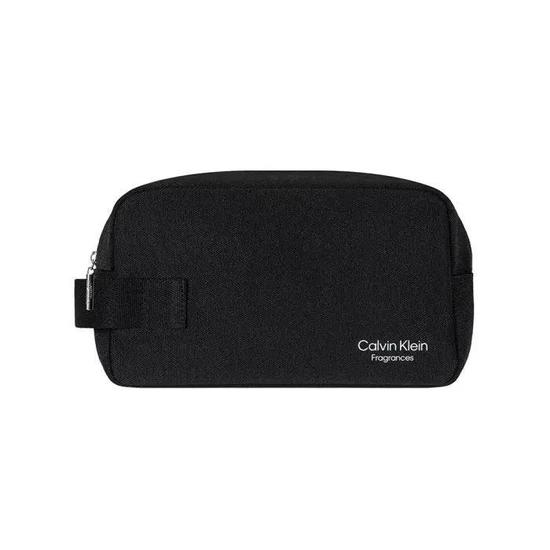 Calvin Klein Black Zipper Handle Cosmetic Bag