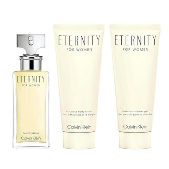 Calvin Klein CK Eternity Gift Set 100ml Eau De Parfum 30ml Eau De Parfum & 10ml Eau De Parfum