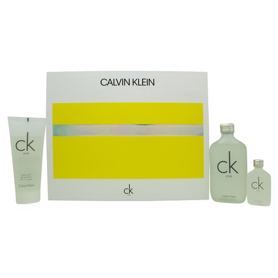 Calvin Klein CK One Gift Set 100ml Eau De Toilette + 100ml Body Wash + 15ml Eau De Toilette