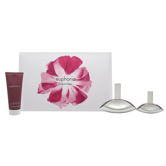 Calvin Klein Euphoria Gift Set 100ml Eau De Parfum + 30ml Eau De Parfum + 100ml Body Lotion