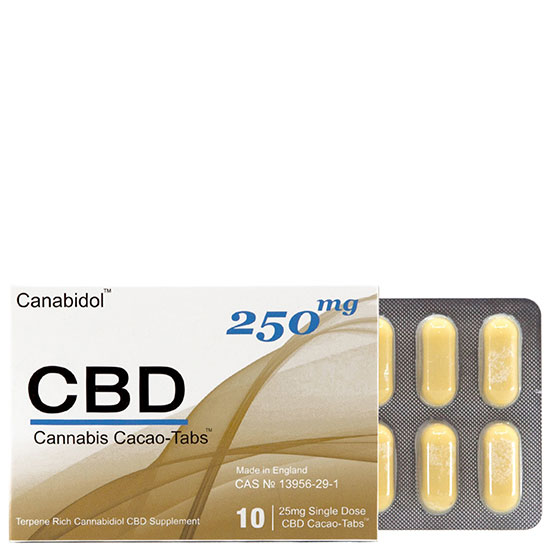 Canabidol CBD Cannabis Cacao Tabs 250mg