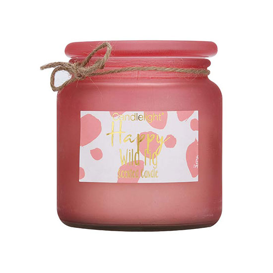 Candlelight Happy Large Frosted Glass Candle 360g