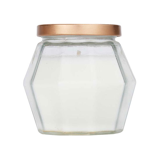 Candlelight Hexagonal Black Amber Small Candle 300g