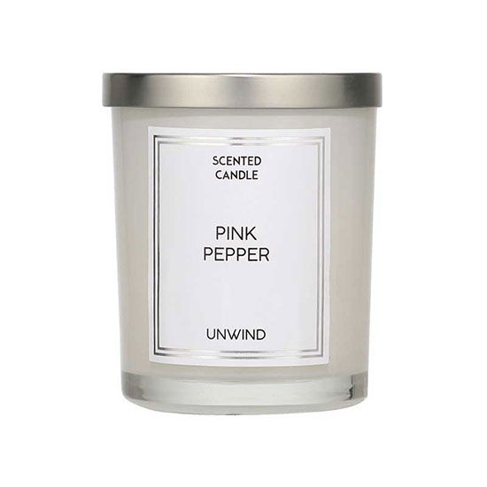 Candlelight Pink Pepper & Rose Glass Wax Filled Pot